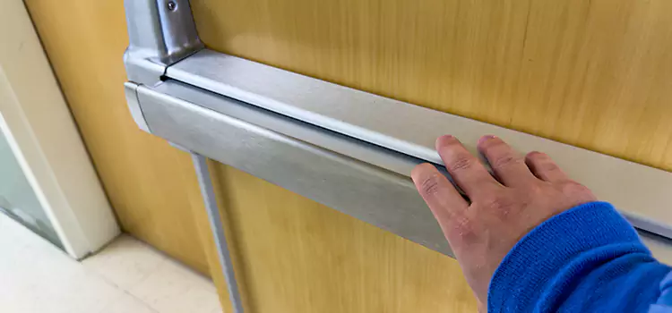 Installing a Push Bar on a Door Newport